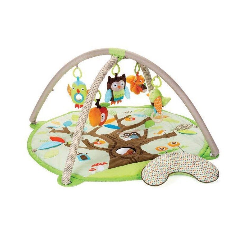 SKIP HOP Coperta da gioco 5 giocattoli, cuscino Treetop Friends, verde-marrone 0 m+ 1×1 pz, per far giocare i più piccoli