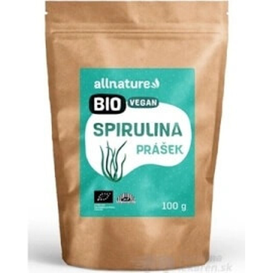 Allnature Espirulina orgánica en polvo 100g 1×100g