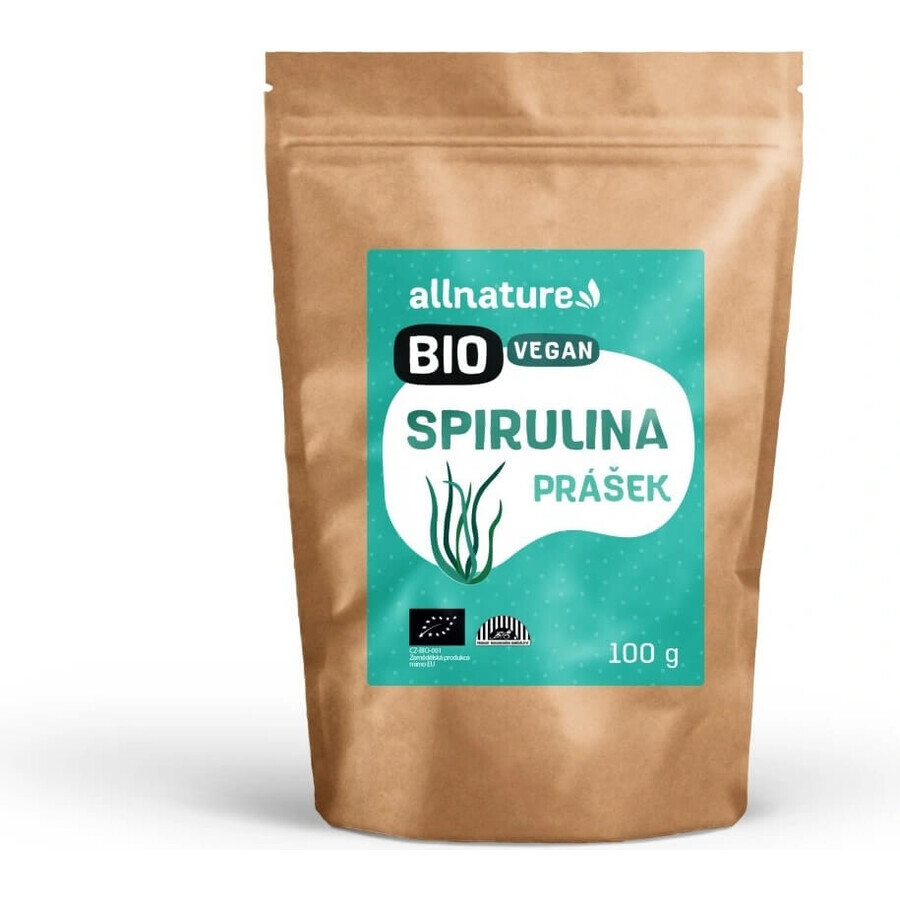 Allnature Espirulina orgánica en polvo 100g 1×100g