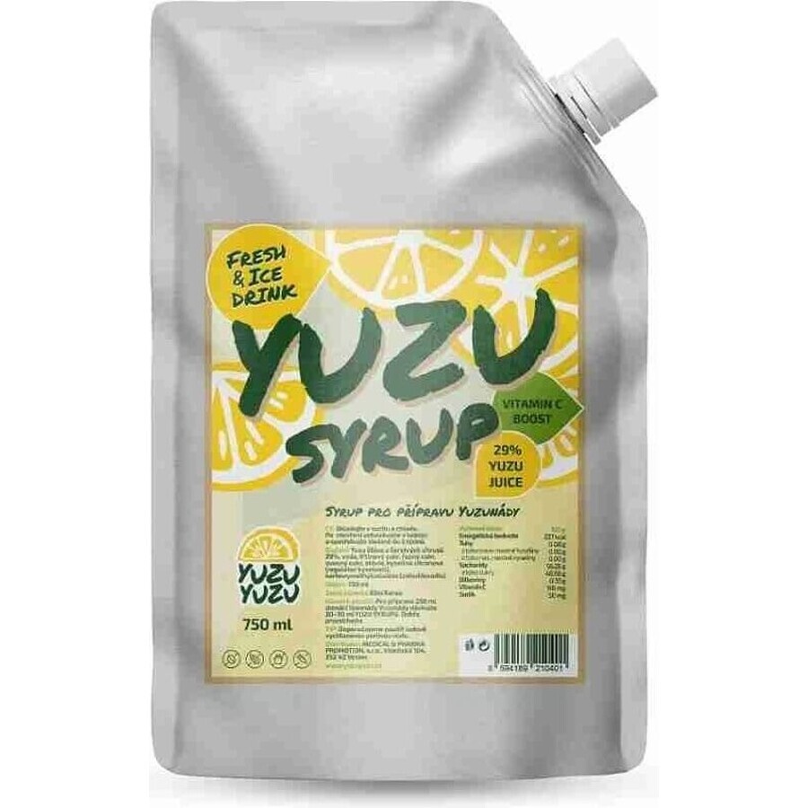 Yuzu-Sirup, 750 ml 1×750ml 1×750ml, Saft aus Yuzu-Zitrusfrüchten