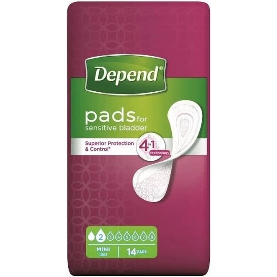 DEPEND MINI 1×14 Stück, Inkontinenzeinlagen