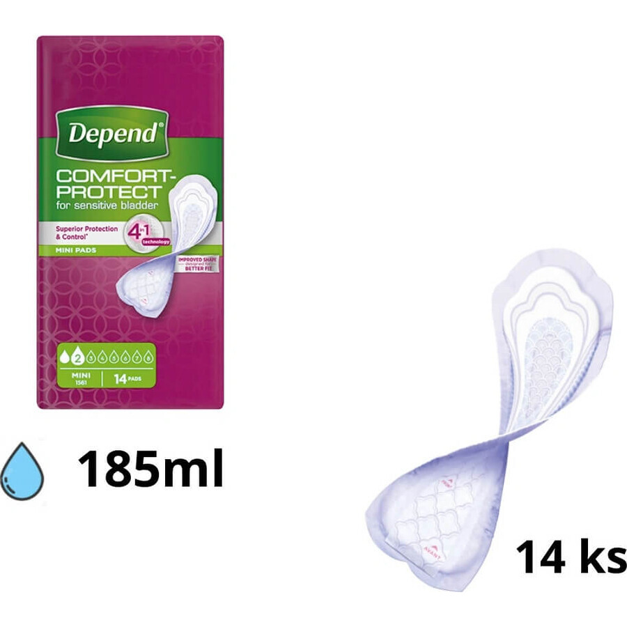 DEPEND MINI 1×14 Stück, Inkontinenzeinlagen