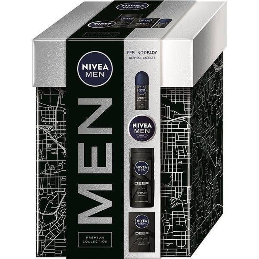 NIVEA MEN BOX LOTION DEEP 1×1 buc, pachet cadou