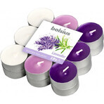 Bolsius Tea 18pcs Lavanda tricolor, velas perfumadas 1×18 pcs, velas perfumadas