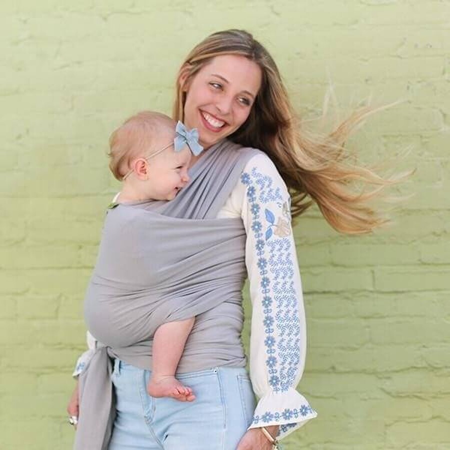 BOBA Baby Carrier/Scarf Wrap Baby Carrier/Scarf Wrap Bamboo Light Grey 1×1 pc, made of bamboo mix