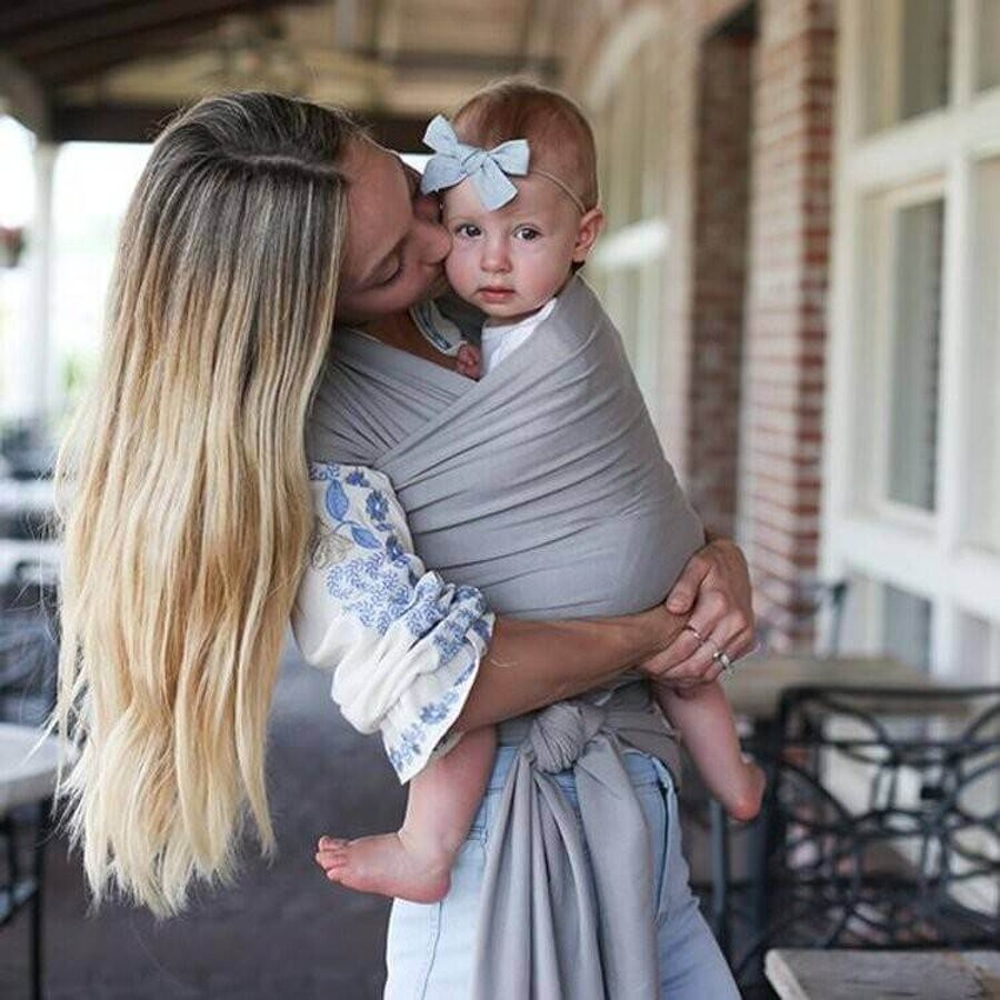 BOBA Baby Carrier/Scarf Wrap Baby Carrier/Scarf Wrap Bamboo Light Grey 1×1 pc, made of bamboo mix