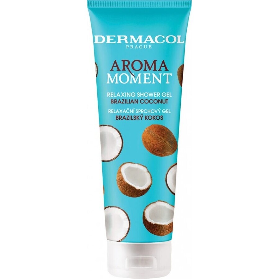 Dermacol Aroma Ritual Gel de ducha relajante de coco brasileño 1×250 ml con aceite de coco