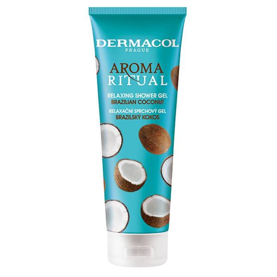 Dermacol Aroma Ritual Gel de ducha relajante de coco brasileño 1×250 ml con aceite de coco