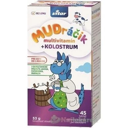 VITAR MUDráčik multivitaminen + colostrum 1×45 tbl