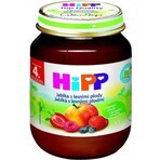 HiPP Supplément de fruits Pommes avec baies 1×125 g, supplément de fruits pour enfants