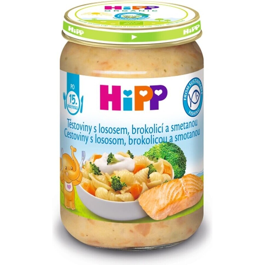 Pasta HiPP con salmone, broccoli e panna dal Regno Unito. 14 mesi 1×250 g, antipasto di carne per bambini