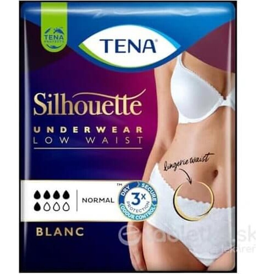 TENA Silhouette Normal Low Waist Blanc M 1×6 buc, lenjerie de incontinență pentru femei