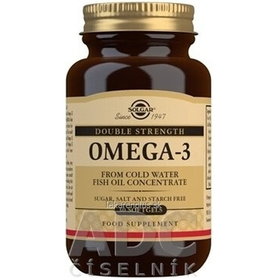 Solgar Omega-3 Doppelte Stärke Kaltwasser Fischöl 30 Kapseln 1×30 tbl