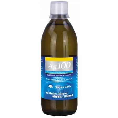 Pharma Activ Argint coloidal Ag100 1×1000 ml, 20 ppm, argint coloidal