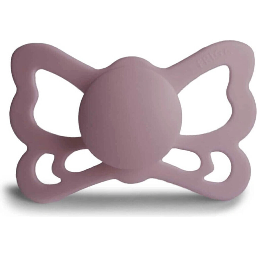 FRIGG Butterfly ciuccio anatomico in silicone Twilight Mauve, +6m 1×1 pz, ciuccio in silicone