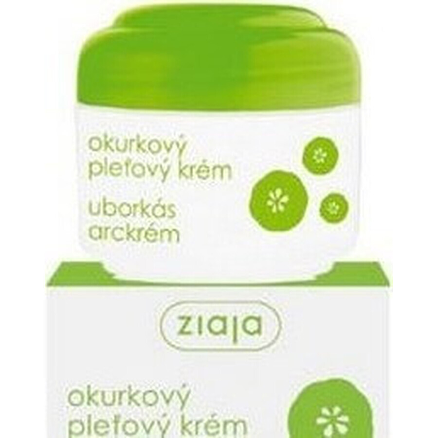 Ziaja - tratament facial cu extract de pulpă de castravete pentru ten gras, mixt 1×50 ml, cremă de față