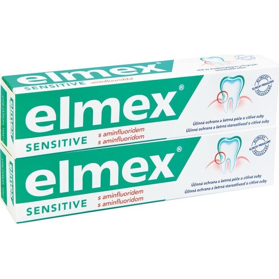 ELMEX Sensitive Duo Toothpaste 2×75 ml, toothpaste