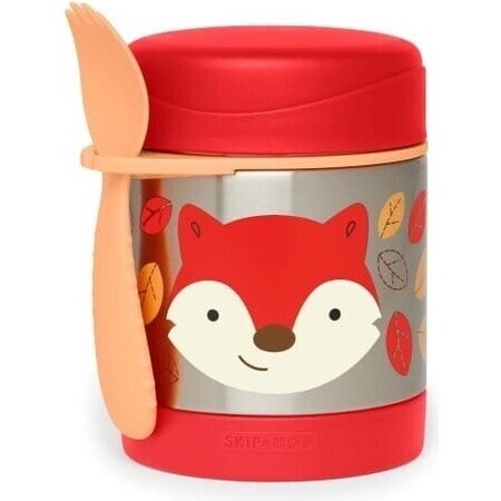 SKIP HOP Zoo Termos alimentar cu lingură și furculiță Fox, 12 m+ 1×325 ml, termos alimentar