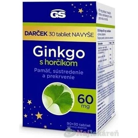 GS Ginkgo 60 mg with magnesium 1×120 tbl, food supplement