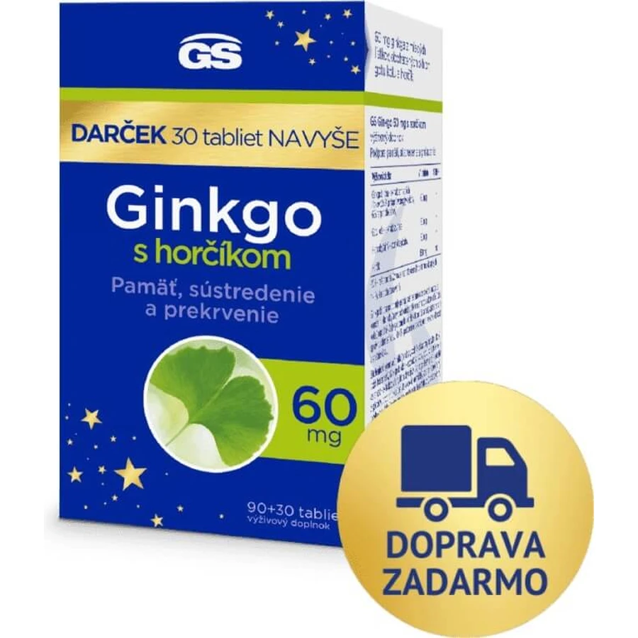 GS Ginkgo 60 mg with magnesium 1×120 tbl, food supplement