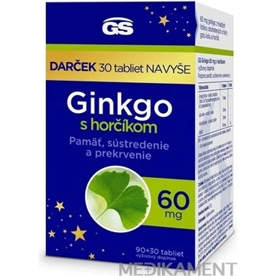GS Ginkgo 60 mg with magnesium 1×120 tbl, food supplement