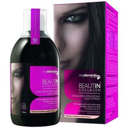 Acid hialuronic, Beautin Colagen, cu mango și pepene galben, 500 ml, My Elements