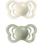 BIBS Couture natural rubber orthodontic pacifier vanilla/olive 1×2 pcs, size 2