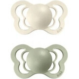 BIBS Couture natural rubber orthodontic pacifier vanilla/olive 1×2 pcs, size 2