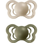 BIBS Couture natural rubber orthodontic pacifier vanilla/olive 1×2 pcs, size 2