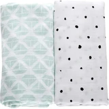 MOTHERHOOD Muslin Blanket 2pcs Mint Boats 100x120cm 1×2pcs