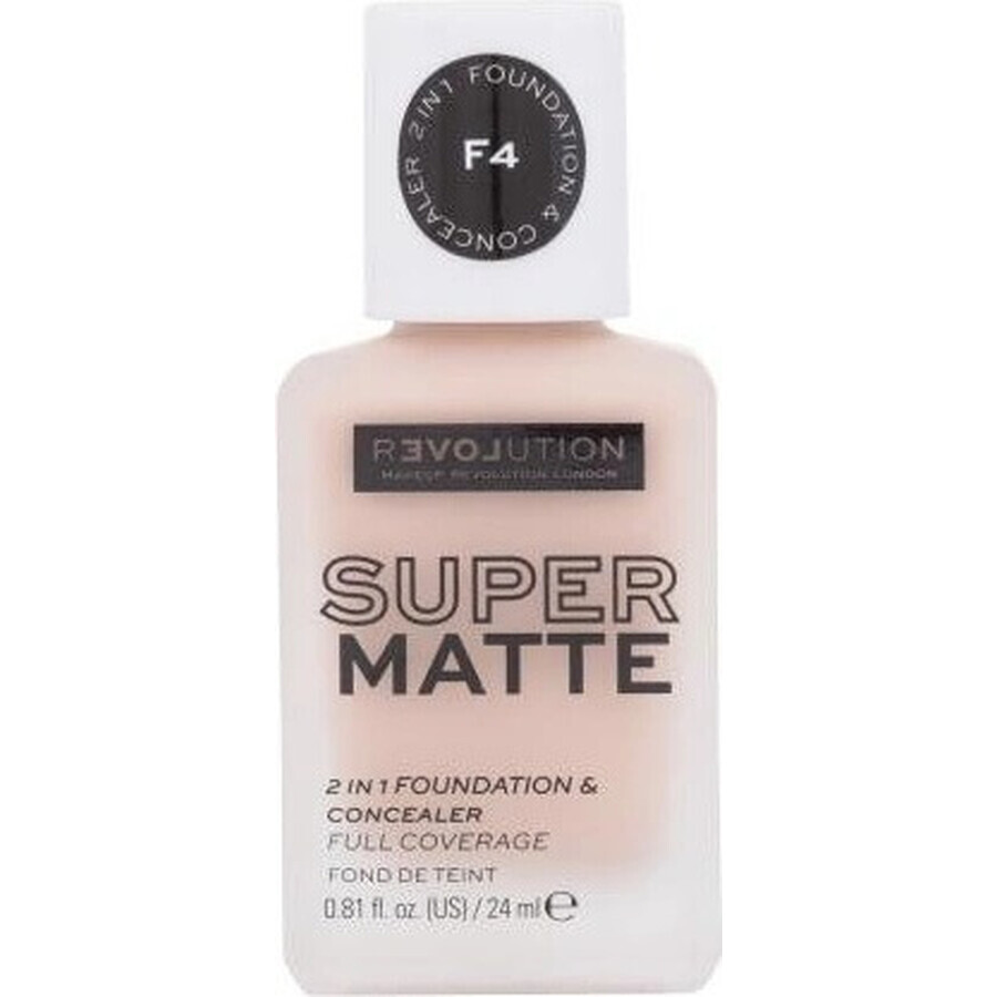 Revolution Relove, Foundation Supermatte F4, makeup 1×24 ml, makeup