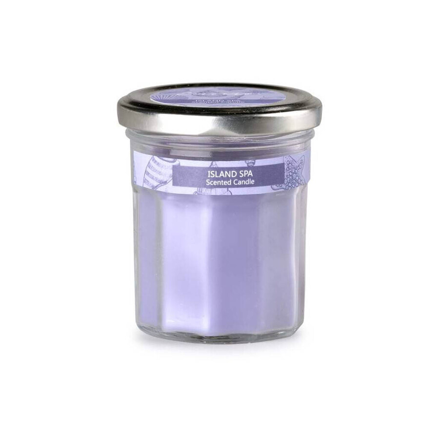 Emocio Purple glass bottle with metal lid Island Spa scented candle 1×1 pc, size 69 x 85 mm