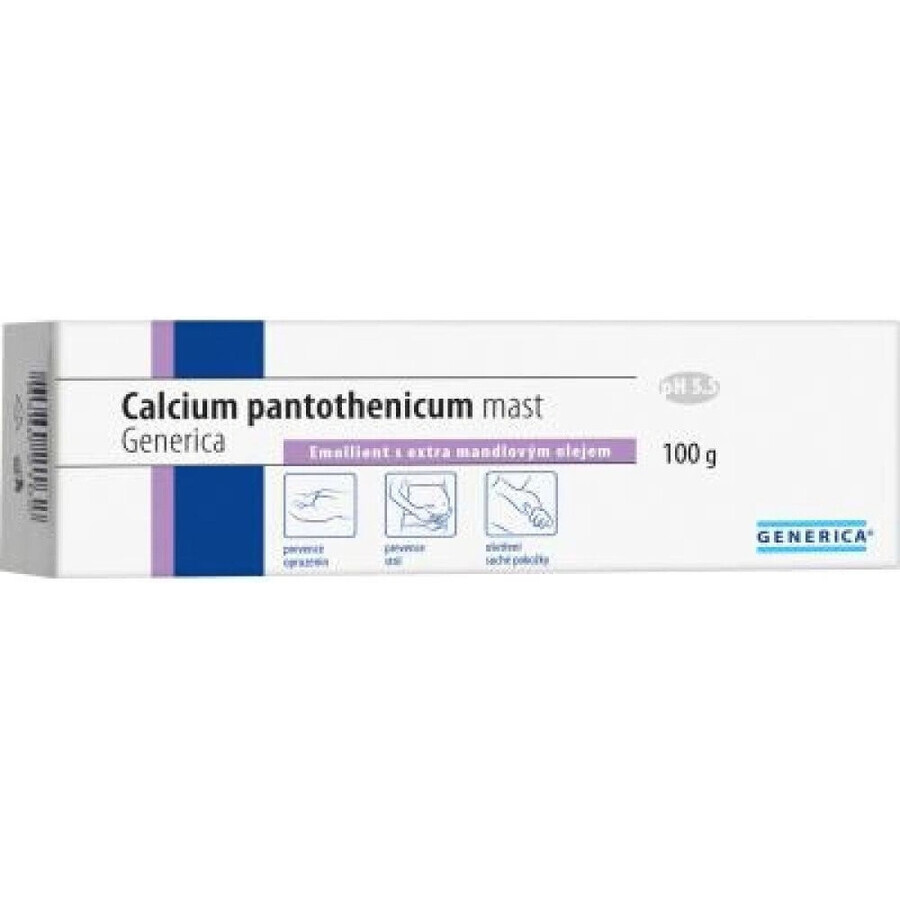 GENERICA Calcium-Pantothenicum-Salbe 1×100 g, Weichmacher mit Mandelöl extra