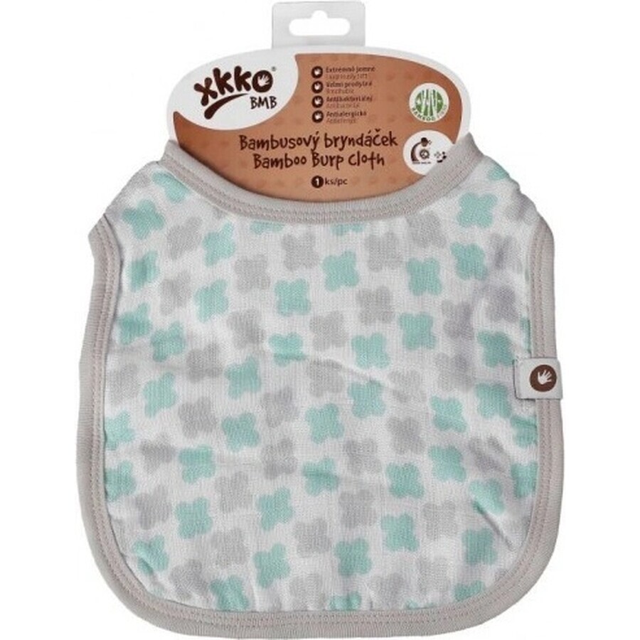 XKKO Bamboo bib Scandinavian Baby Mint Mint Cross 1×1 pc