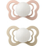 BIBS Couture natural rubber orthodontic pacifier 2pcs 1×1 pcs - size 1, blush night/vanilla night