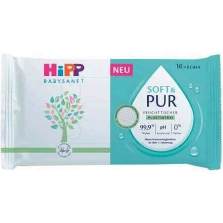 HiPP Babysanft Soft & Pure Cleaning Wipes 10 pcs 1×10 pcs, wet wipes