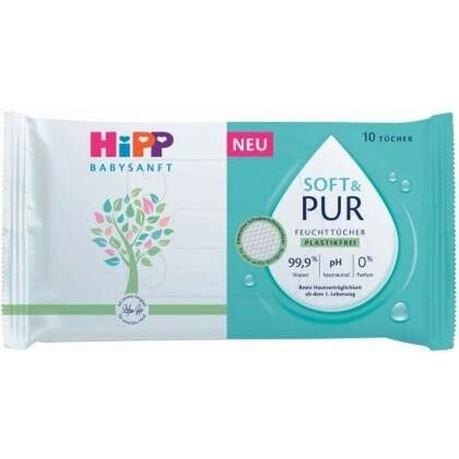 HiPP Babysanft Soft & Pure Cleaning Wipes 10 pcs 1×10 pcs, wet wipes