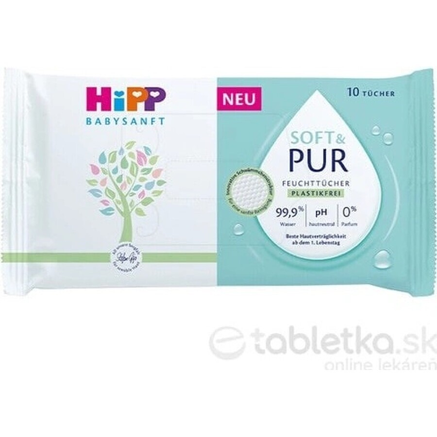 HiPP Babysanft Soft & Pure Cleaning Wipes 10 pcs 1×10 pcs, wet wipes