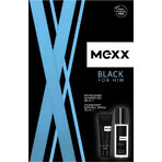 MEXX BLACK MAN Deodorant 75ML + Duschgel 50ML 1×1pc, Kosmetikset für Männer