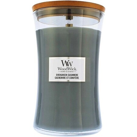 WoodWick Evergreen Evergreen Cashmere mittelgroße Kerze 1×275 g, Duftkerze