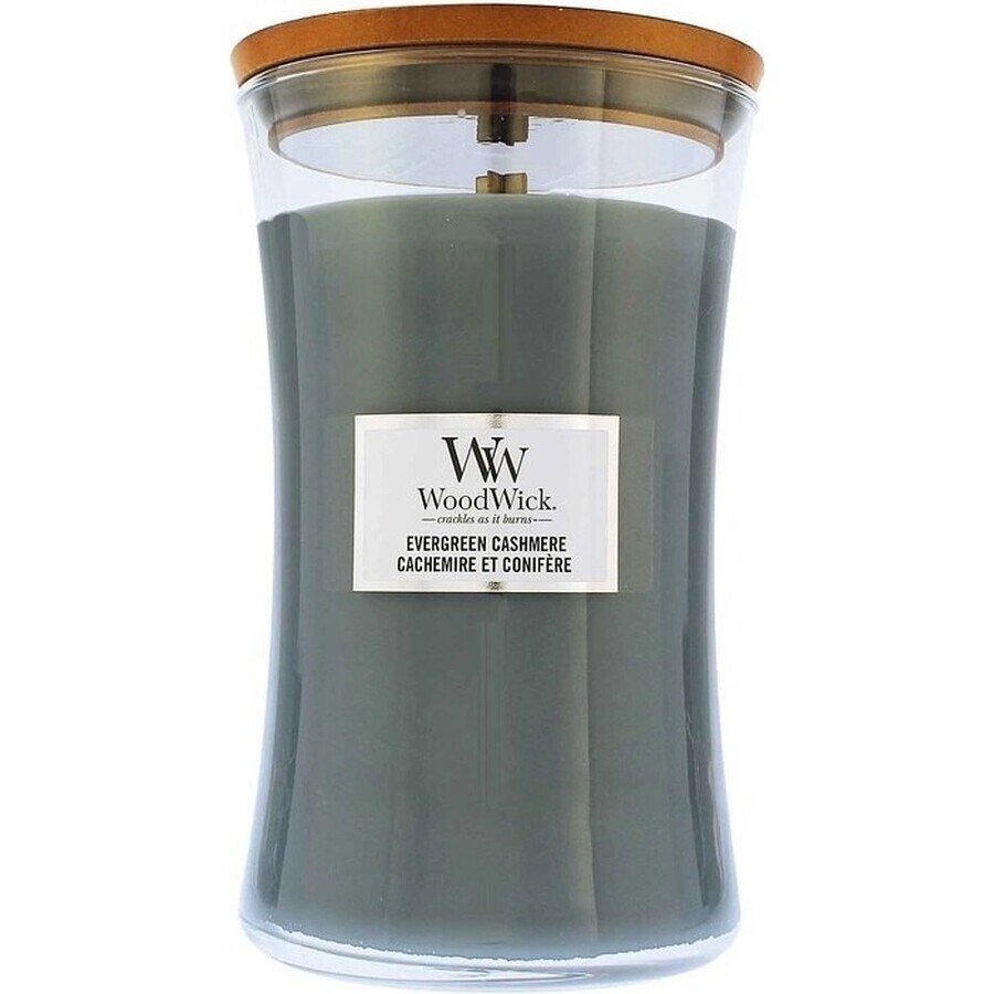 WoodWick Evergreen Evergreen Cashmere mittelgroße Kerze 1×275 g, Duftkerze