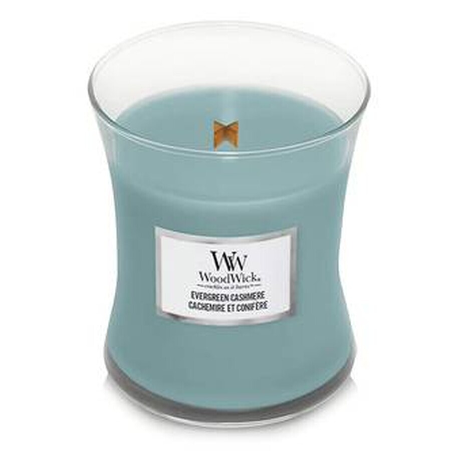 WoodWick Evergreen Evergreen Cashmere mittelgroße Kerze 1×275 g, Duftkerze