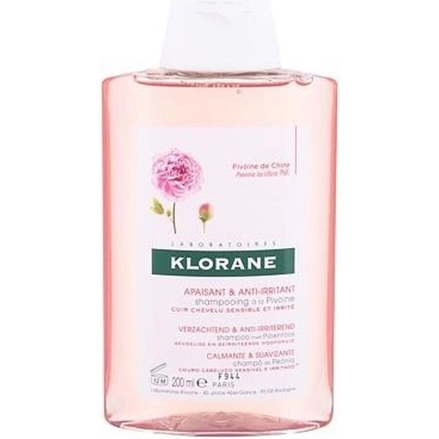 KLORANE ȘAMPON cu BIO peony 1×200ml, șampon pentru scalp sensibil și iritat