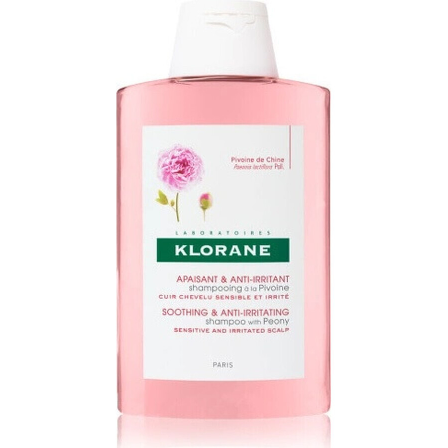 KLORANE ȘAMPON cu BIO peony 1×200ml, șampon pentru scalp sensibil și iritat