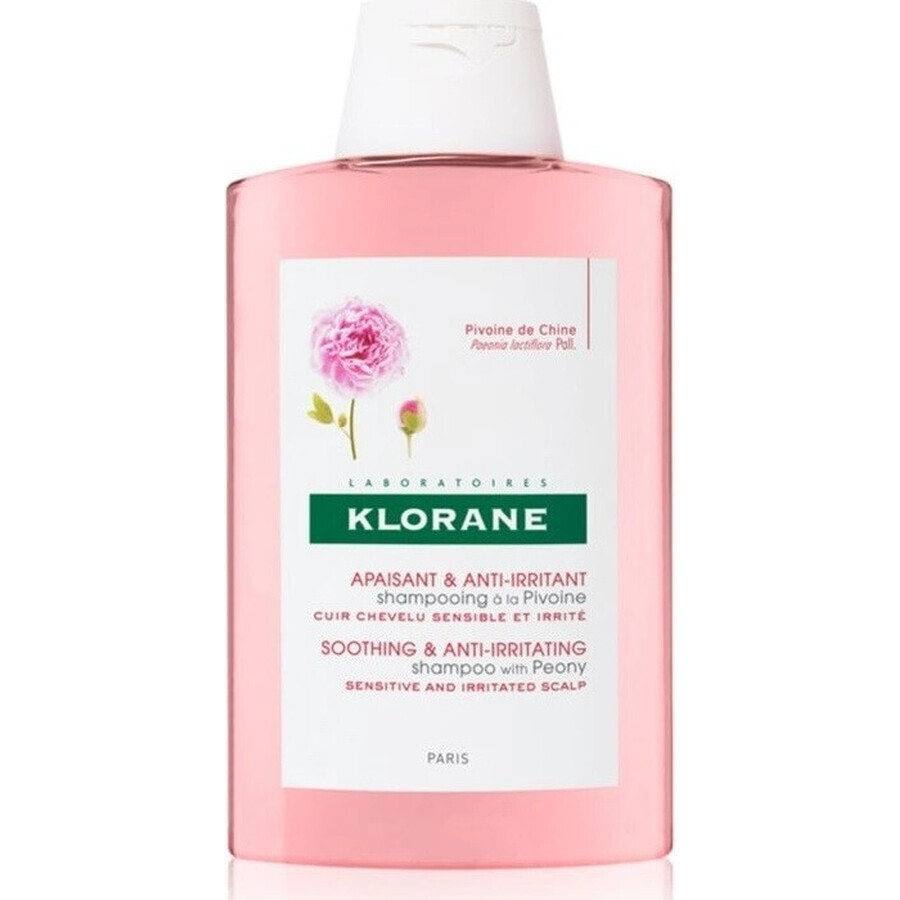 KLORANE ȘAMPON cu BIO peony 1×200ml, șampon pentru scalp sensibil și iritat