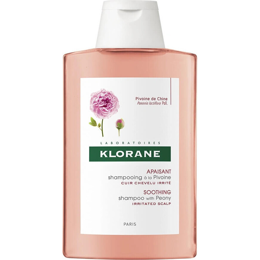 KLORANE ȘAMPON cu BIO peony 1×200ml, șampon pentru scalp sensibil și iritat