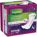 Compresas DEPEND MAXIMUM para incontinencia femenina, 12,5x34 cm, absorción 953 ml, 1x6 unidades