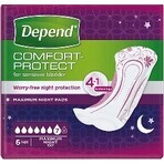 Compresas DEPEND MAXIMUM para incontinencia femenina, 12,5x34 cm, absorción 953 ml, 1x6 unidades