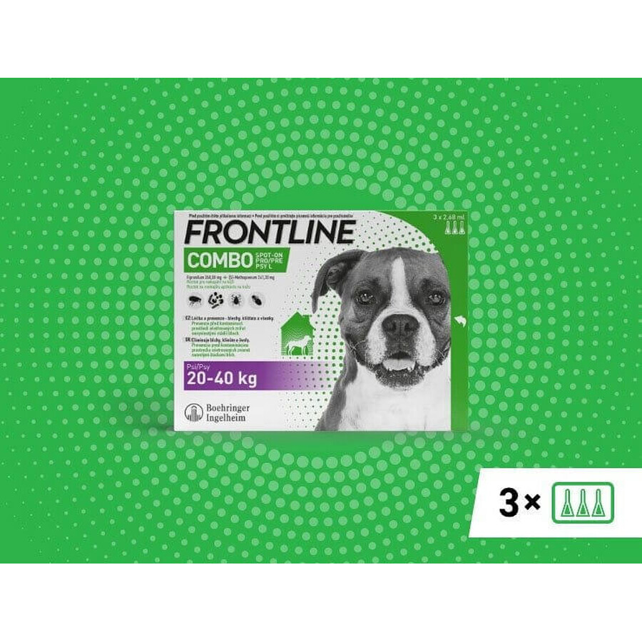 FRONTLINE COMBO spot-on spot-on para PERRO L 3 x 2,68 ml 3x2,68 ml 3x2,68 ml, solución para perros