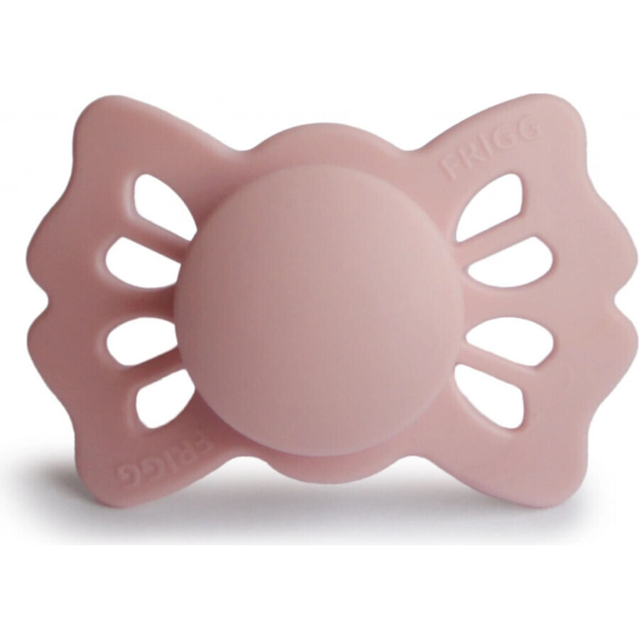 FRIGG Lucky Symmetrical Silicone Soother Blush, 0-6m 1×1 buc, suzetă din silicon